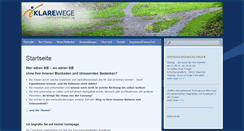 Desktop Screenshot of klare-wege.de