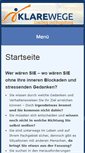 Mobile Screenshot of klare-wege.de